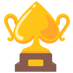 spade suit and trophy