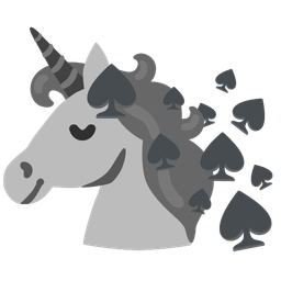 spade suit and unicorn