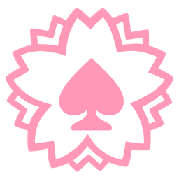 spade suit and white flower