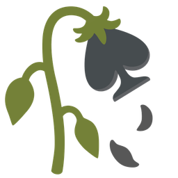 spade suit and wilted flower