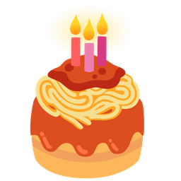 Spaghetti and Birthday cake