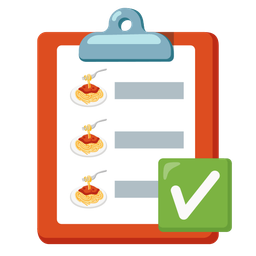 Spaghetti and Check mark button