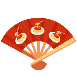 Spaghetti and Folding hand fan