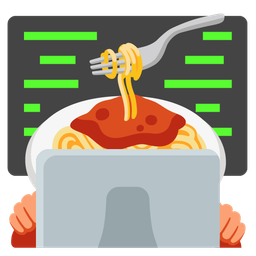 Spaghetti and Laptop