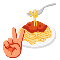 Spaghetti and Peace symbol