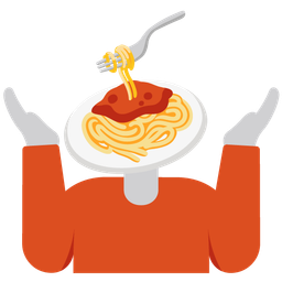 Spaghetti and Person shrugging