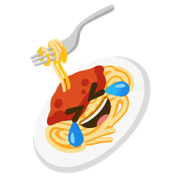 Spaghetti and Rolling on the floor laughing