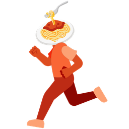 Spaghetti and Running shoe