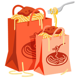 Spaghetti and Shopping bags