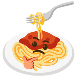 Spaghetti and Thinking face