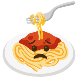 Spaghetti and Worried face