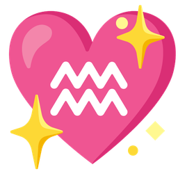 sparkling heart and Aquarius