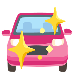 sparkling heart and automobile