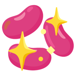 sparkling heart and beans