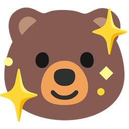 sparkling heart and bear