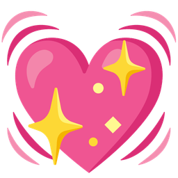 sparkling heart and beating heart