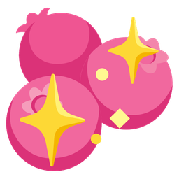 sparkling heart and blueberries