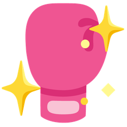 sparkling heart and boxing glove