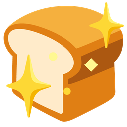 sparkling heart and bread