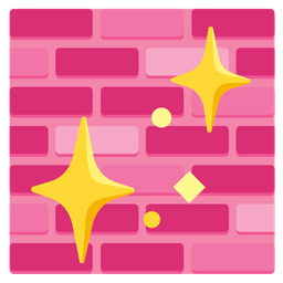 sparkling heart and brick