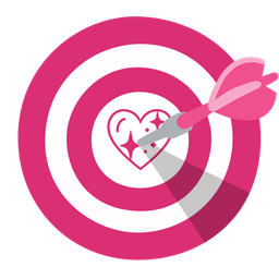 Sparkling heart and Bullseye