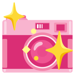 sparkling heart and camera