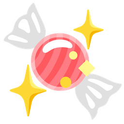 sparkling heart and candy