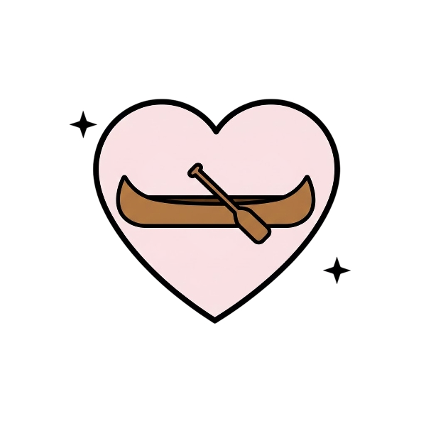 Sparkling heart and Canoe