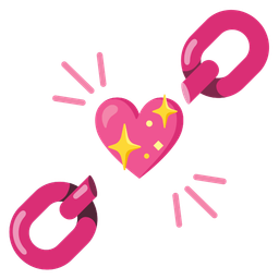 sparkling heart and chains