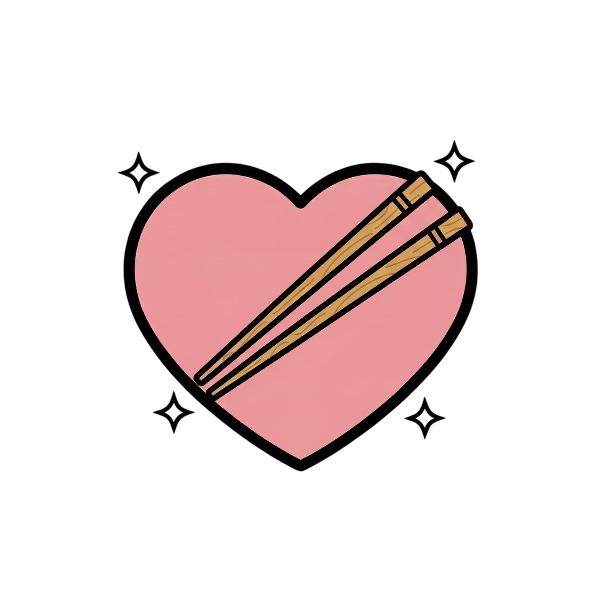 Sparkling heart and Chopsticks