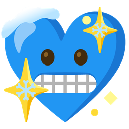 sparkling heart and cold face