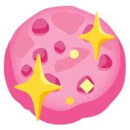 sparkling heart and cookie