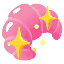 sparkling heart and croissant