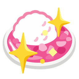 sparkling heart and curry rice