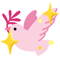 sparkling heart and dove