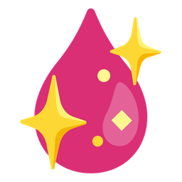 sparkling heart and drop of blood