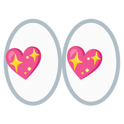 sparkling heart and eyes