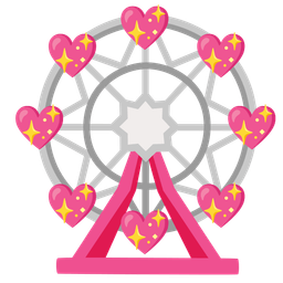 sparkling heart and ferris wheel
