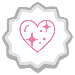 sparkling heart and fish cake with swirl