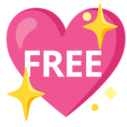 sparkling heart and FREE button