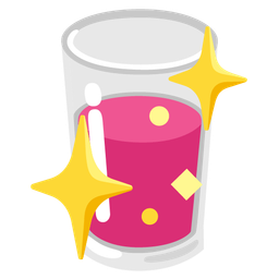 sparkling heart and glass of milk