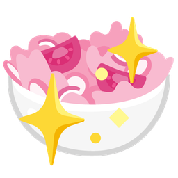 sparkling heart and green salad