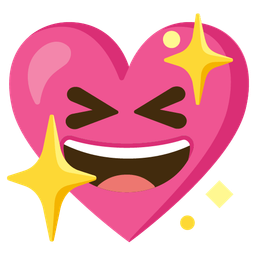 Sparkling heart and Grinning squinting face