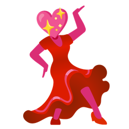 sparkling heart and high-heeled shoe