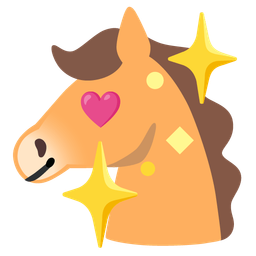 sparkling heart and horse