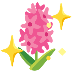 sparkling heart and hyacinth