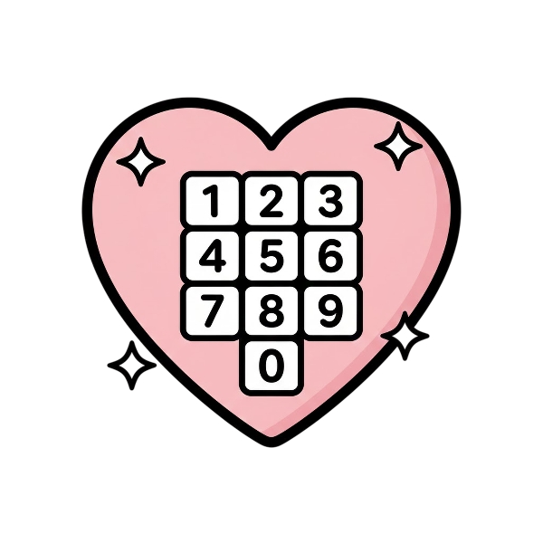 Sparkling heart and Input numbers