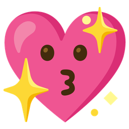 Sparkling heart and Kissing face