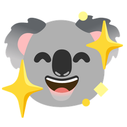 sparkling heart and koala