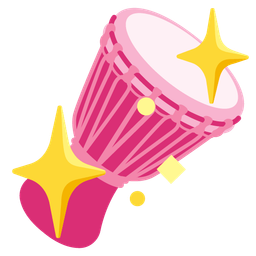 sparkling heart and long drum